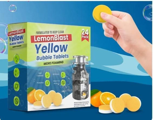 CleanFizz™ LemonBlast Drain & Toilet Tablets (24pc)
